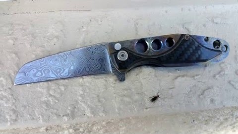 Handmade Flipper Folding Knife  No CNC  No Mill