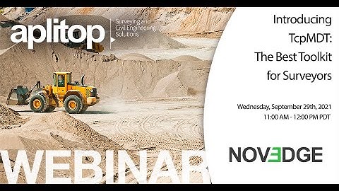 Discover TcpMDT: The Toolkit for Surveyors on Novedge Webinar