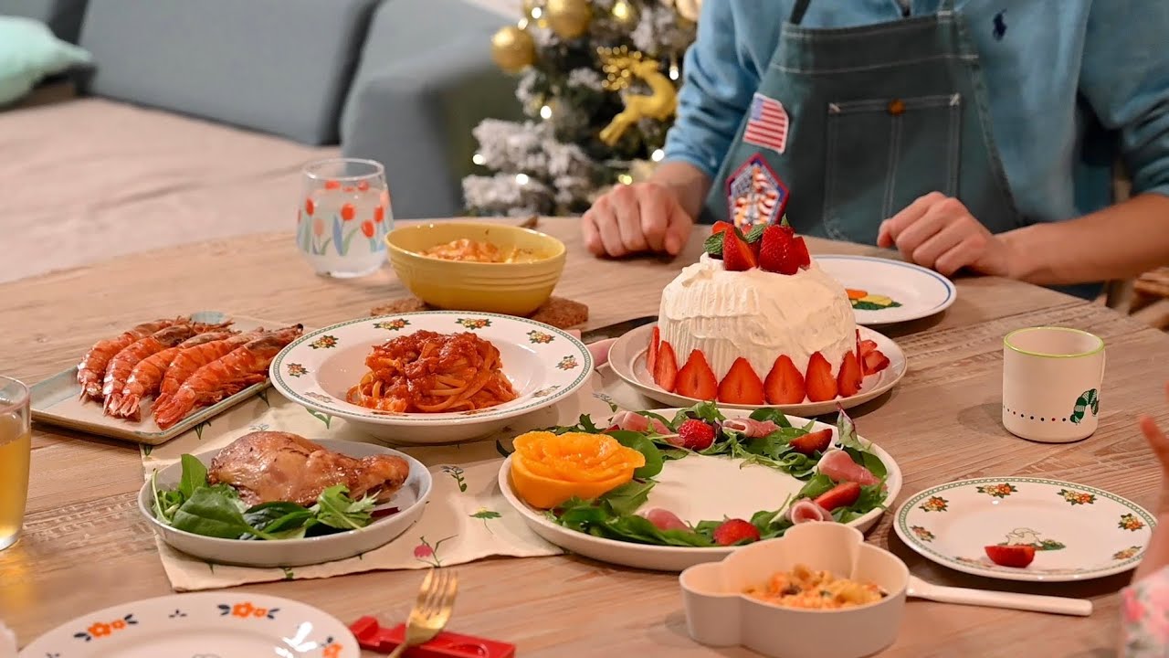 Рождественская кухня с ингредиентами из Costco / Отец и дочь пекут торт