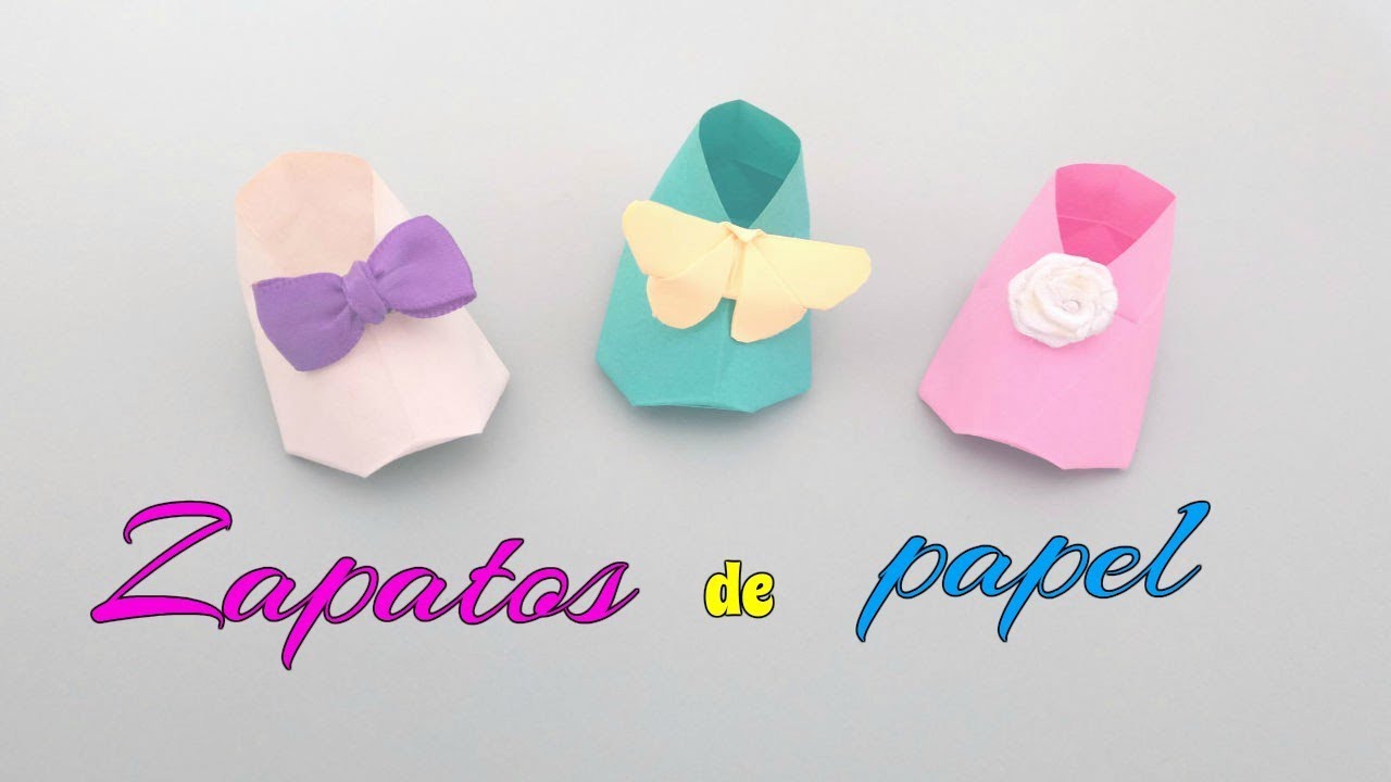 HACER ZAPATOS PAPIROFLEXIA paso a paso/baby shower. YouTube