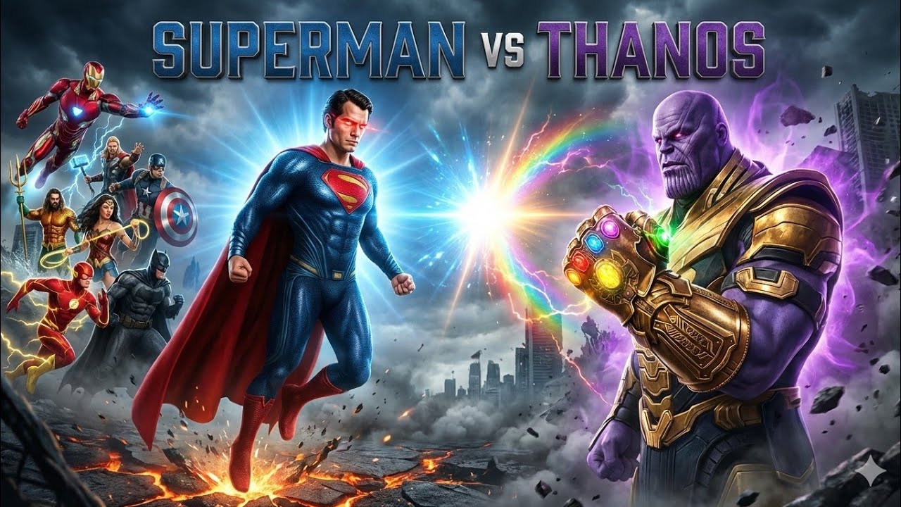 🦸‍♂️ SUPERMAN vs THANOS | Infinity Gauntlet Battle 💥