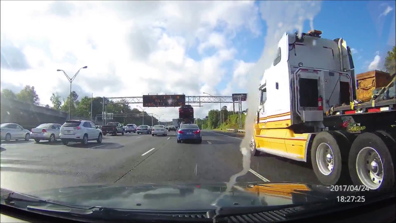 Getting rear ended on the highway - YouTube