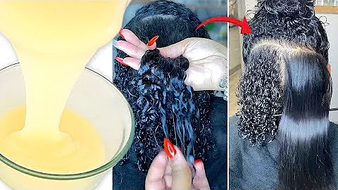 I Made my own Natural Hair Relaxer ❗ No more Frizz 