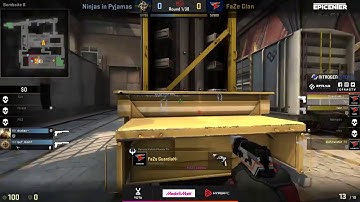 FaZe vs NiP(map1 Upper bracket final) EPICENTER 2017 Europe Closed Qualifier
