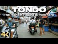 TONDO Manila Philippines - Most Densely Populated District // Walking Tour [4K]