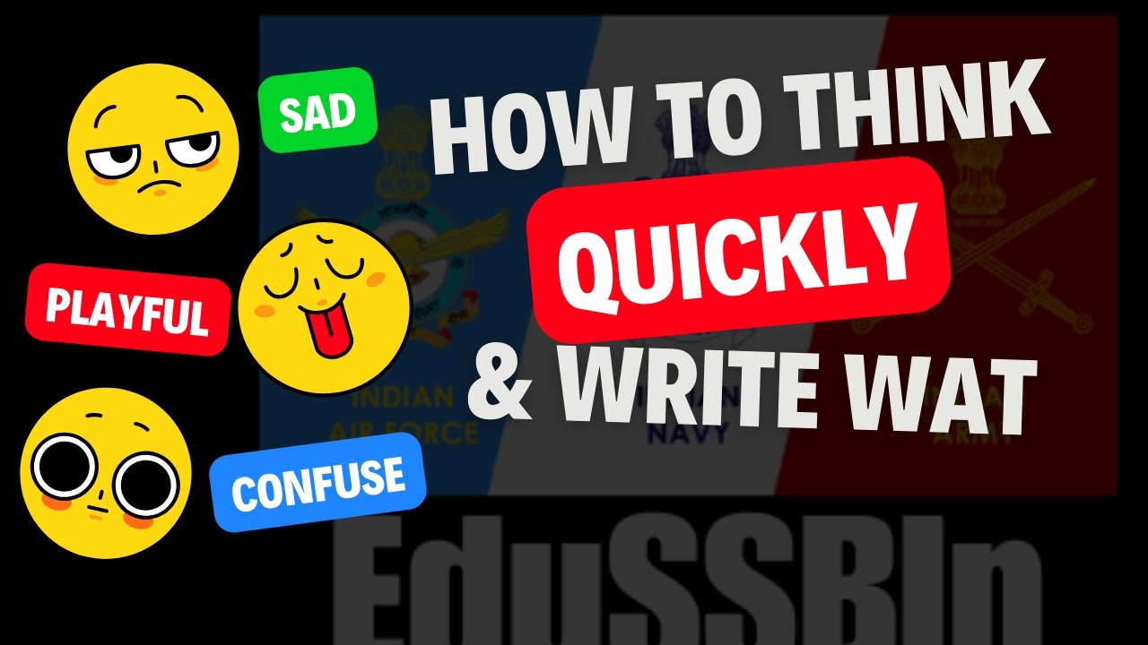 WAT | Word Association Test | Master to write WAT in 15 Secs. | Psychological Tests | SSB Interview