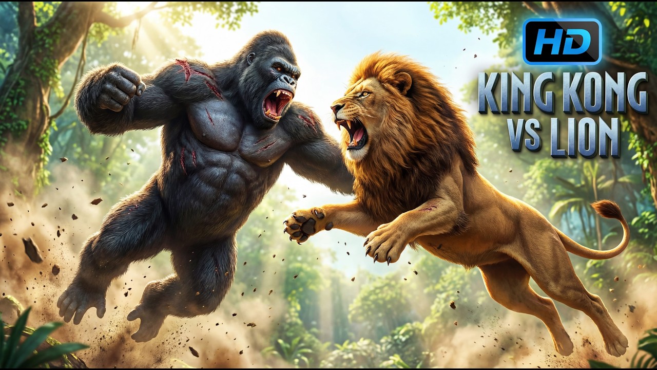 Primal Rage Unleashed: King Kong vs. Ancient Lion Beast Showdown