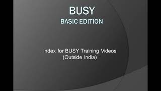 Information Index for Training Videos (Outside India) News