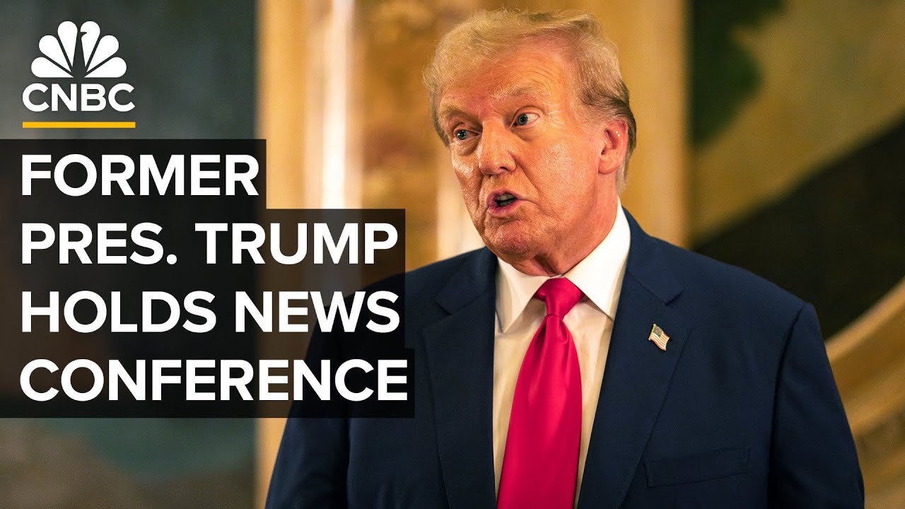 Former President Donald Trump holds a news conference at Mar-a-Lago — 8 ...
