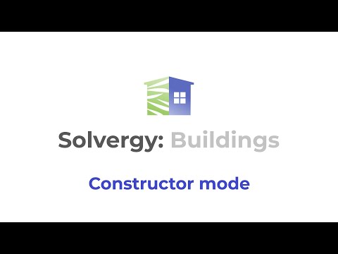 Solvergy: Buildings. "Constructor" mode tutorial. Calculate building's energy efficiency using AI