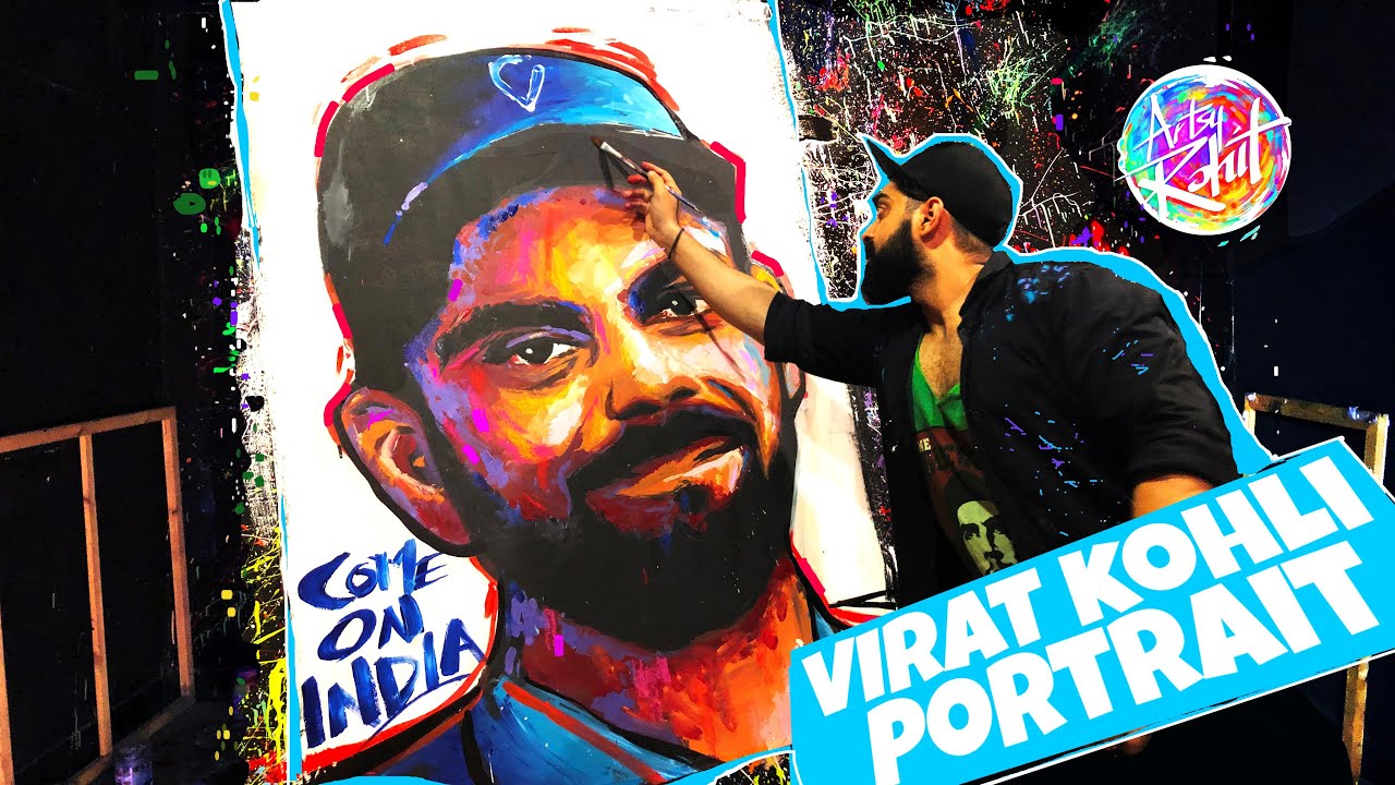 Virat Kohli Portrait | Speed Painting | Artsy Rohit - YouTube