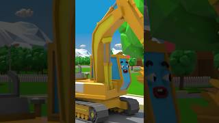 Yellow Excavator & Tractor Fun Race #длядетей #мультфильмы #мультикипромашинки #трактор #forkids