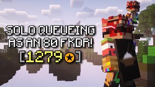 BEATING CHEATERS WHILE SOLO QUEUEING... | Hypixel Bedwars