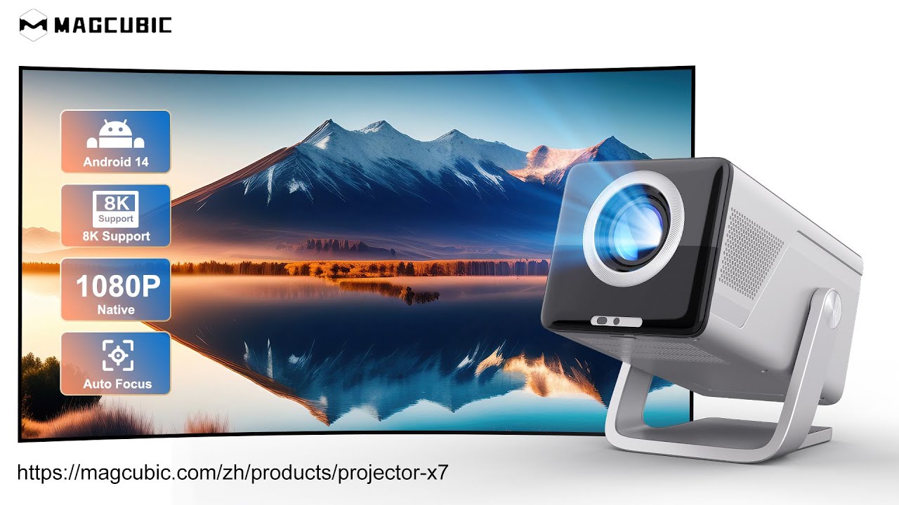 Magcubic X7 Home & Outdoor Projector | 1080P HD, 1000 ANSI, 8K Support, Android 14