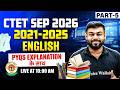 CTET 2026 | English Previous Year Questions for CTET SEP 2026 | CTET English by Sharad Sir #5