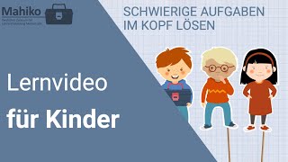 Sicher im 1 1 – Schwierige Aufgaben im Kopf lösen Klasse 1 | Mathe Lernvideos für Kinder