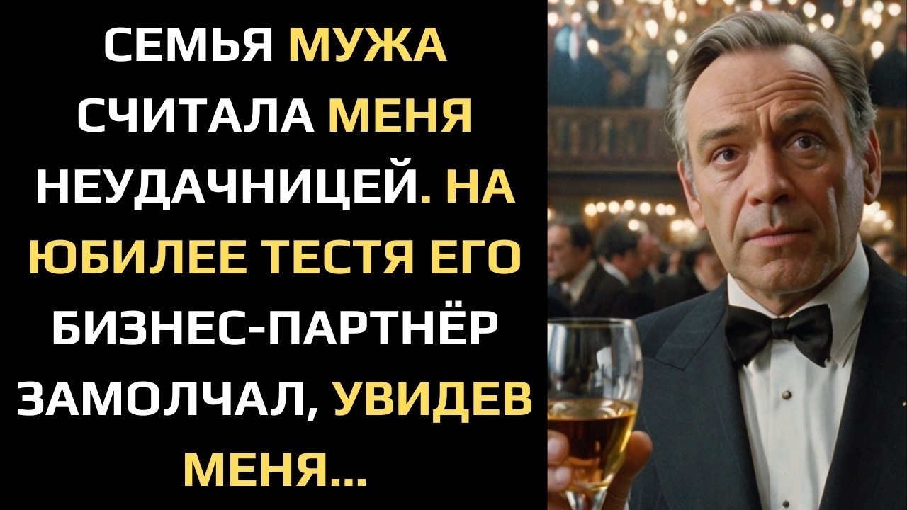 СЕМЬЯ МУЖА СЧИТАЛА МЕНЯ НЕУДАЧНИЦЕЙ  НА ЮБИЛЕЕ ТЕСТЯ ЕГО БИЗНЕС ПАРТНЁР ЗАМОЛЧАЛ, УВИДЕВ МЕНЯ