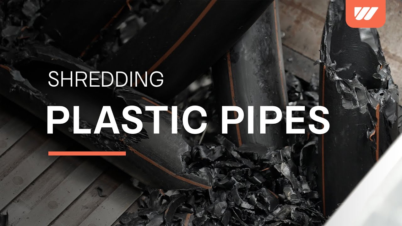 Plastic Pipes HDPE shredding with a WEIMA WLK 1000 & WLK 1500 