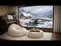Gentle Snowfall Night Ambience for 3 Hours | Calm Mood Relax Focus