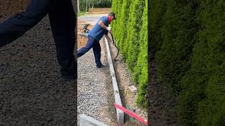 Installing Concrete Edging Strong Curb Base For Pavers