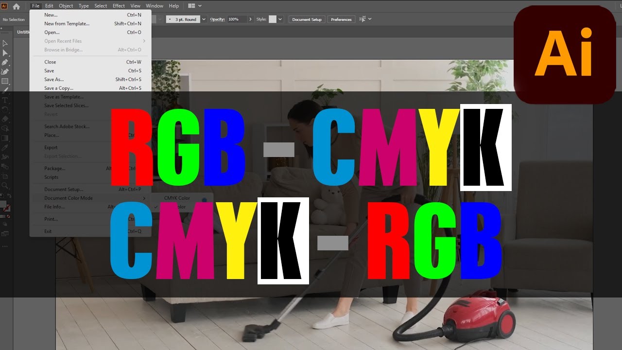How to Convert RGB to CMYK in Illustrator | RGB to CMYK in Illustrator ...