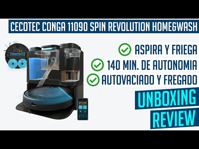 Cecotec Conga 11090 Spin Revolution Home&Wash Robot Aspirador +