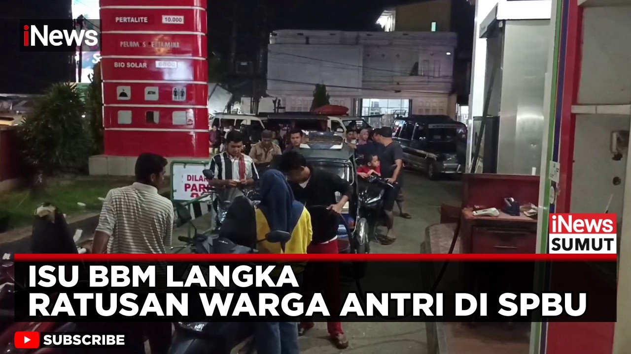 Isu BBM Langka, Antrean Kendaraan di SPBU Mandailing Natal Mengular | iNews Sumut