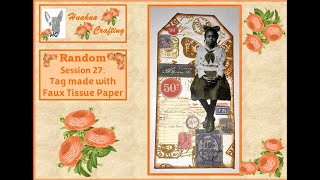 Tag with Faux Tissue Paper