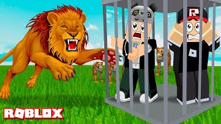 Aslanlara Yem Oluyoruz!! Hayvanat Bahçesinden Kaç - Panda ile Roblox Escape The Zoo Obby