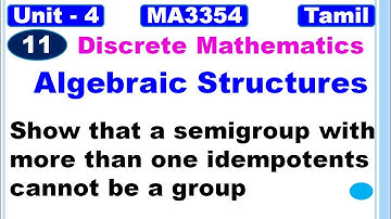 DM | Algebraic Structures | Show that a semigroup with more than one idempotents cannot be a group