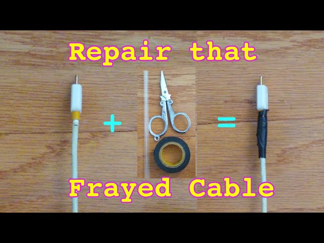 Repair broken USB cable sheath. Stiffen, fix frayed cable wire