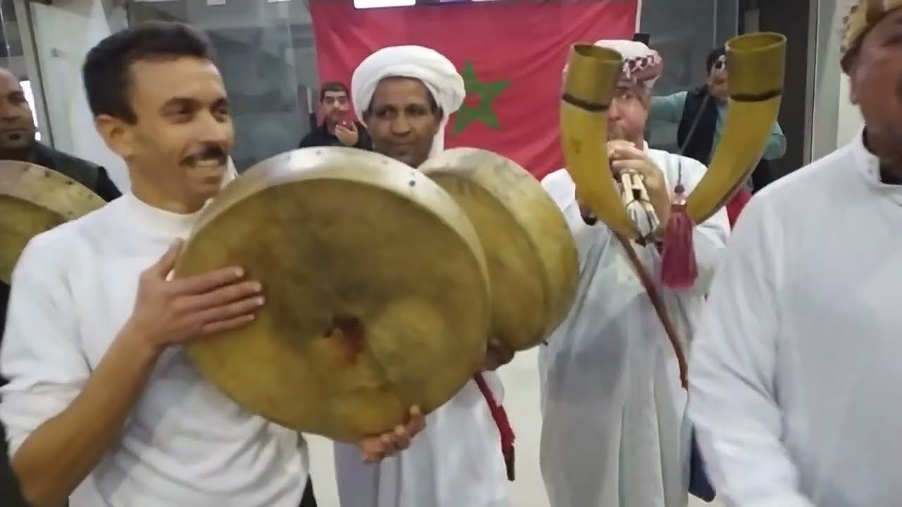 من أحفيرفن العرفة و الأجواء الإحتفالية بتأهل المنتخب المغربي