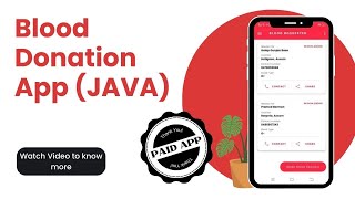 Android Blood Bank App using Android Studio and Firebase (𝗣𝗔𝗜𝗗 𝗔𝗣𝗣) | Java | Android Studio screenshot 4