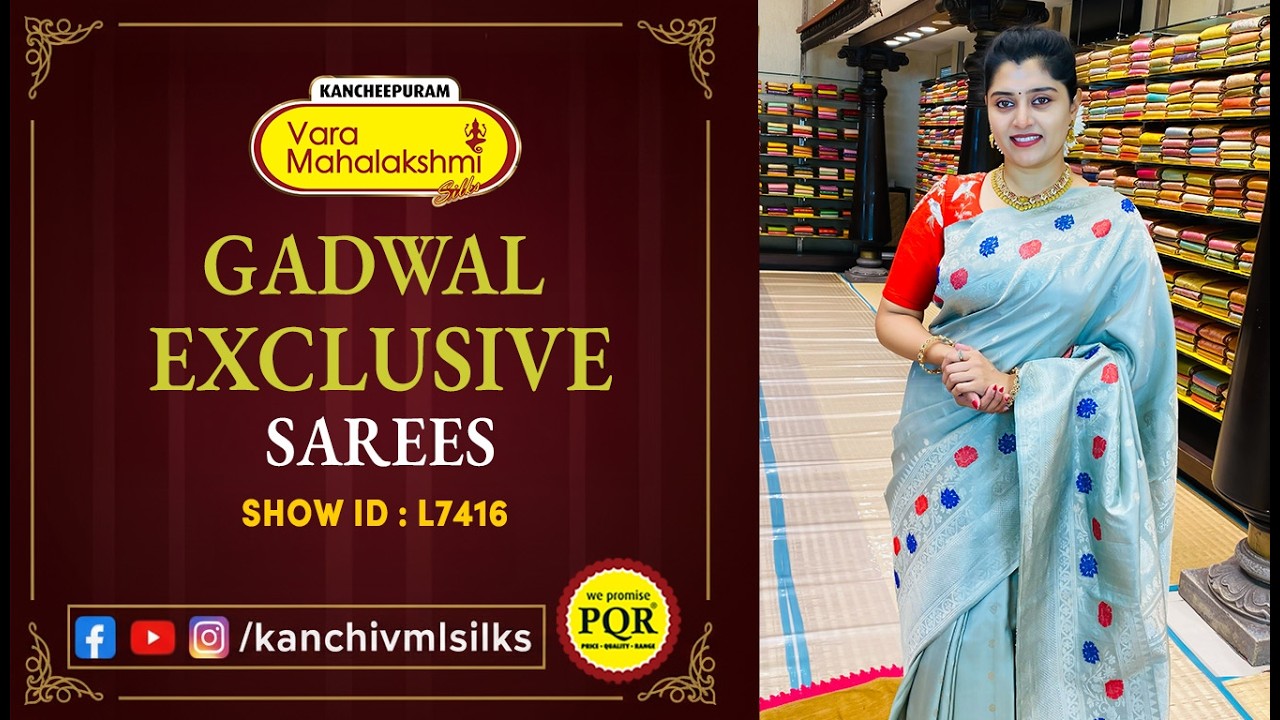 Gadwal Exclusive Sarees | WhatsApp Number 89 0001 0002 | Kancheepuram Varamahalakshmi Silks LIVE