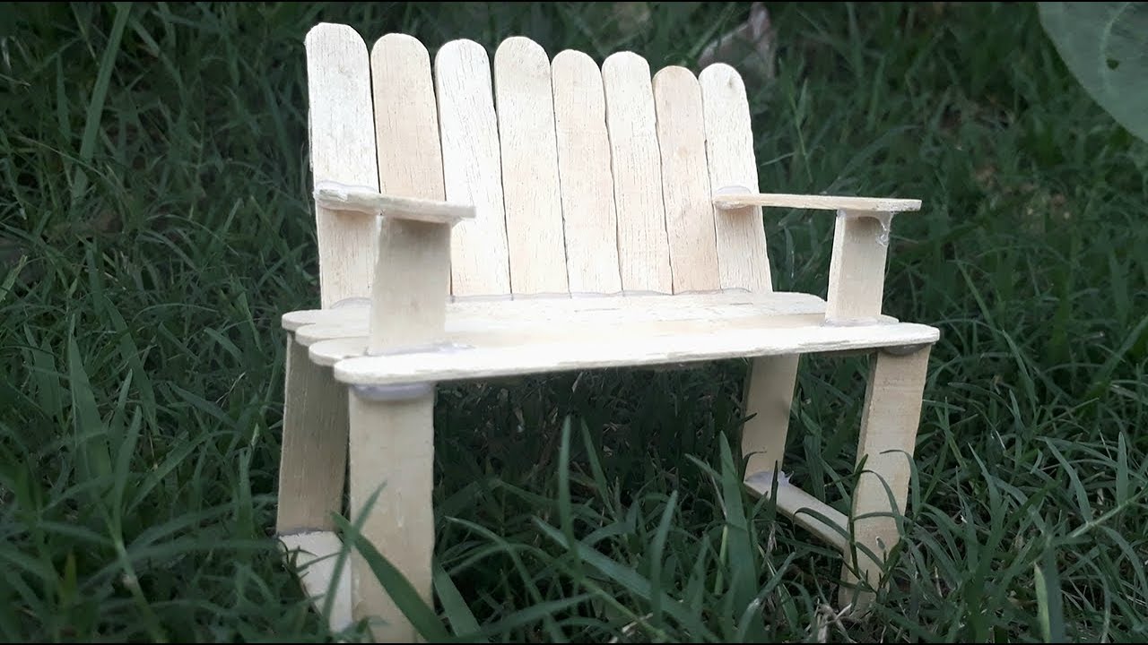 How to make ice cream stick bench popsicle bench DIY garden bench