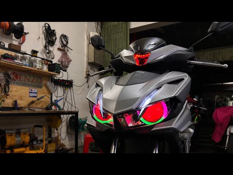 Video Winner X V3 độ bi cầu Red Magic 1.0, vòng 3D và mắt... - youtube