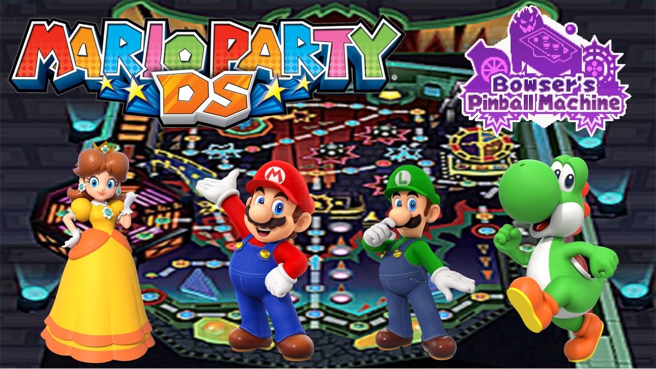 Mario Party DS - Bowser's Pinball Machine (Daisy vs. Mario vs. Luigi vs. Yoshi)