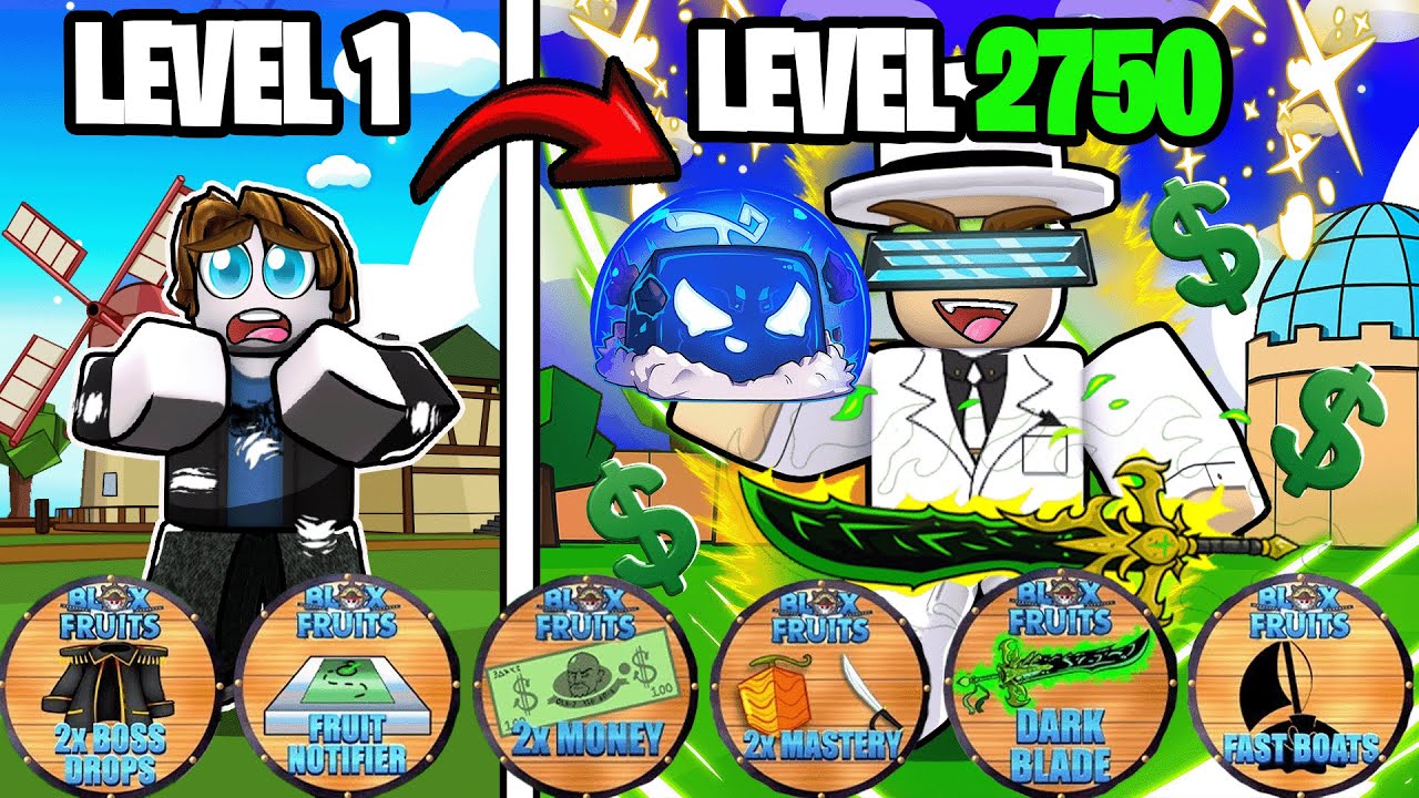 NOOB To MAX With Only GAMEPASSES In Blox Fruits