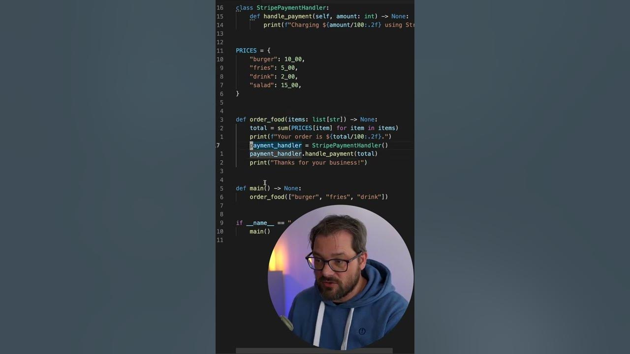 Dependency Injection Explained In One Minute // Python Tips - YouTube