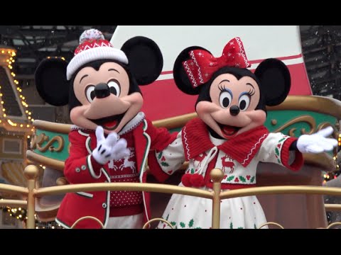 ºoº 初日 ミッキー ディズニー クリスマス ストーリーズ パレード 15 ディズニーランド クリスマスファンタジー ミキミ二グマクチデプルートの乗る人気必至のフロート Youtube