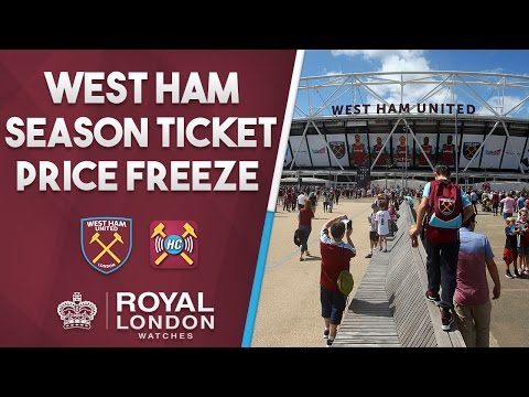 West Ham Utd Announce Season Ticket Price Freeze