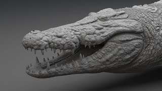 Crocodile sculpting time lapse, Zbrush tutorial / Скульптинг крокодила в Zbrush by Dmytro Teslenko CG 143,638 views 7 years ago 1 hour, 46 minutes