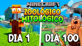 Pasé 100 DÍAS Construyendo un ZOOLÓGICO MITOLÓGICO en MINECRAFT ‍♀‍♀