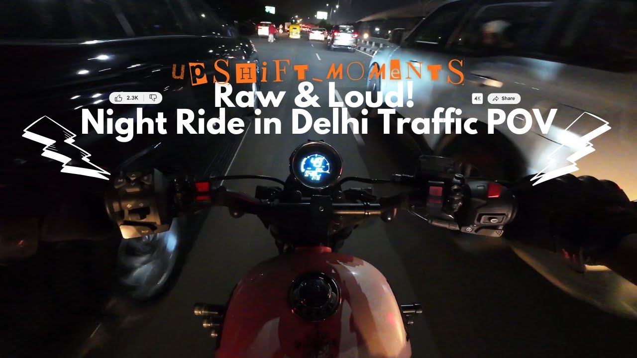 Raw & Loud! Yezdi Roadster Night Ride in Delhi Traffic POV