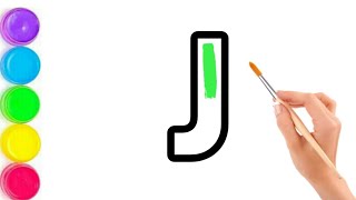Belajar Huruf ABC untuk Balita |Cara Menggambar dan Mewarnai Alphabet Huruf J #47