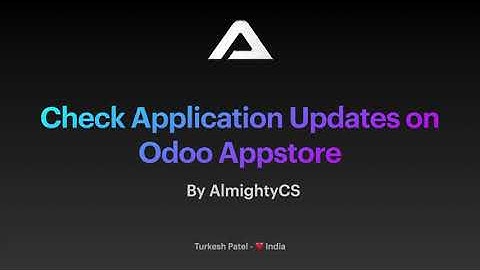 Check Updates of Odoo Apps from view | Check Odoo AppUpdates By AlmightyCS