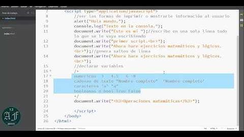 javascript 2 Creando variables y asignando valores