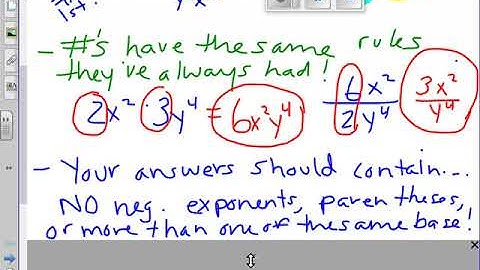 Exponent Rules (Common Mistakes)