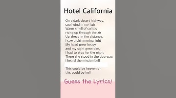 Thumbnail of Hotel California | Eagles [English Listening Practice]
