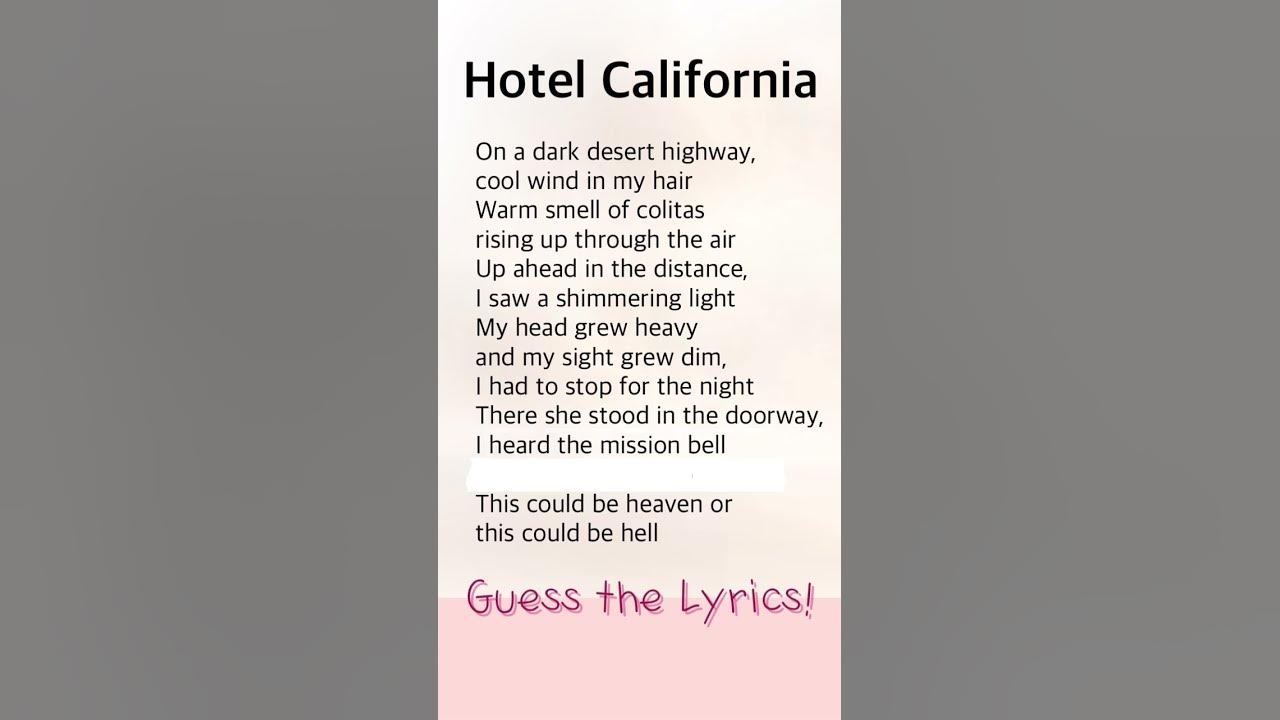 Hotel California | Eagles [English Listening Practice]